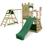 Tour de jeux ch�teau des chevaliers boldbaron avec balan�oire surfswing, garantie 10 ans, bac � sable ...