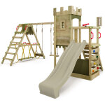 Tour de jeux ch�teau des chevaliers boldbaron avec balan�oire surfswing, garantie 10 ans, bac � sable ...