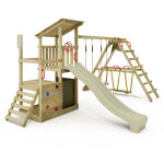 Tour de jeux portique d'escalade fruityforest avec surfswing & toboggan, tour d'escalade avec bac � sable, ...