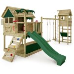 Tour de jeux portique d'escalade tikataka avec toboggan & towerswing, tour d'escalade avec bac  sable, ...