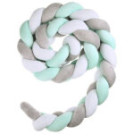 Tour de lit 2m, botte serpent, tour de lit tress�, protection dorsale b�b�, housse en toile antid�rapante ...