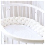 Tour de lit 3m 4 tissage bebe coussin serpent tresse pare - chocs velours protection lit pare - chocs ...