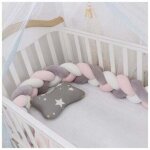 Promotion tour de lit bb?1. 5m tour de lit coussin serpent coussin tresse pare - chocs velours protection ...