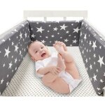 Tour de lit b�b� merkmak tour de lit respirant, coussin anti - choc coton, contour de lit b�b� 200x30cm ...