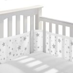 Tours de lit en maille respirant 4 côtés anti - collision pour lit bébé - blanc etoile Tours de lit en maille respirant 4 côtés anti - collision pour lit bébé - blanc etoile