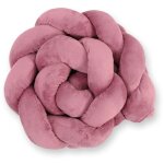 Tour de lit minky tress� pour lit b�b� 180 cm - rose r�tro