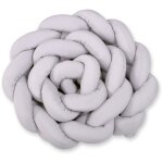 Tour de lit tress� xxl - gris