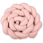 Tour de lit tress� xxl - rose poudr�