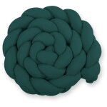 Tour de lit tress xxl - vert bouteille