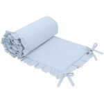Tour de lit universel  volants pour lit bb - bleu