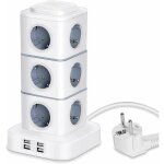 Tour multiprise, 12 prises multiprise electrique (2500w / 10a) avec 4 ports usb, multi prises électriques ... Tour multiprise, 12 prises multiprise electrique (2500w / 10a) avec 4 ports usb, multi prises électriques ...