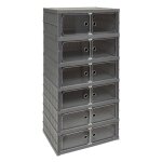 Tour de rangement pliable 6 étages plastique 5five Tour de rangement pliable 6 étages plastique 5five