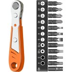 Tournevis magn�tique phillips de 11, 4 cm, mini cl� � cliquet 1 / 4, tournevis multifonction � angle ...