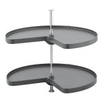 Tourniquet 3 / 4 rond 2 plateaux pur caisson 900 mm - pour caisson : 900 x 900 mm - charge : 10 kg - ...