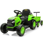 Tracteur Électrique enfants avec remorque amovible, 12v voiture Électrique 6 pneus avec télécommande, ... Tracteur Électrique enfants avec remorque amovible, 12v voiture Électrique 6 pneus avec télécommande, ...