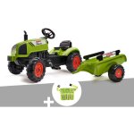 Tracteur enfant claas arion 410 avec remorque 2 � 5 ans + ceinture avec outils de jardin enfants - falk ...