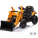 Jcb avec chargeur frontal - v�hicule enfant - batterie 12v - 2 � 6 ans - jaune
