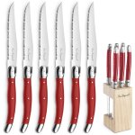 Tradition - bloc 6 couteaux steak rouge