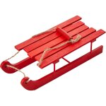 Tra�neau enchant� elfe mal�fique en bois rouge - 12 cm x 5 cm x 2, 7 cm (1 pi�ce) - centre de table au ...
