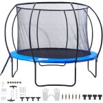 Mophorn - trampoline de 12 pieds, capacit de 400 livres, livr avec filet de protection, chelle et ...