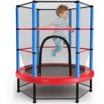 Trampoline pour enfants 140cm, avec filet de scurit surlev, cadre en acier, trampoline extrieur ...