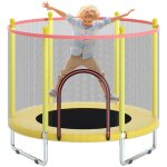 Trampoline pour enfants �150cm, avec filet de s�curit� sur�lev�, cadre en acier, trampoline ext�rieur ...