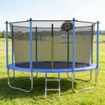 Trampoline ext�rieur enfant � 366 cm (12ft), trampoline de jardin avec filet de s�curit�, �chelle & panier ...