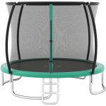 Trampoline exterieur enfant adulte �305 cm, trampoline jardin avec filet de s�curit�, cadre en acier ...