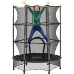 Trampoline de jardin enfants Ø 1, 40 x 1, 90h m filet de sécurité porte zipée couvre - ressorts + 6 poteaux ... Trampoline de jardin enfants Ø 1, 40 x 1, 90h m filet de sécurité porte zipée couvre - ressorts + 6 poteaux ...
