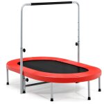 Trampoline pliable pour 2 enfants int�rieur / ext�rieur avec main courante ajustable coussin tapis de ...