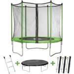 Habitat et jardin - trampoline ' yoopi ' - ø 2. 44 m - vert - avec filet + échelle + couverture + kit ... Habitat et jardin - trampoline ' yoopi ' - ø 2. 44 m - vert - avec filet + échelle + couverture + kit ...