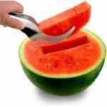 Tranche de past�que, 2 pcs couteau � past�que, melon outil de cuisine, acier inoxydable coupe fruits, ...