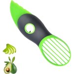 Trancheur d'avocat 3 en 1 - �plucheur de fruits au beurre de karit�, s�parateur de pulpe, couteau en ...