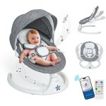 Transat balancelle bb lectrique, bluetooth musique, 5 vitesses de balancement, minuterie  3 tapes ...