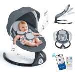 Transat balancelle bb lectrique, bluetooth musique, 5 vitesses de balancement, minuterie  3 tapes ...