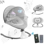 Transat b�b� balancelle b�b� avec 12 musiques, usb et bluetooth, musique �lectrique, avec t�l�commande, ...