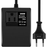 Rqiurpn - transformateur de tension 200 w 220 v vers 110 v adaptateur secteur de voyage convertisseur ... Rqiurpn - transformateur de tension 200 w 220 v vers 110 v adaptateur secteur de voyage convertisseur ...