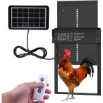 Trappe solaire pour poulailler, porte automatique poulailler solaire, porte poulailler avec affichage ...