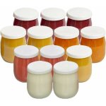 Treetalk - lot de 12 pots de yaourt en verre avec couvercles tanches - pour yaourtires, multicuiseurs ...