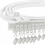 3m rail rideaux tringle rideau flexible rail de rideau flexible avec 24 crochet de rideau et 24 poulie ...