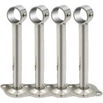 Treetalk - lot de 4 supports muraux en acier inoxydable pour tringle à rideau de douche et penderie Treetalk - lot de 4 supports muraux en acier inoxydable pour tringle à rideau de douche et penderie