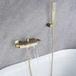 Treetalk - mitigeur baignoire cascade mural robinet de baignoire pommeau de douche cascade mural robinet ...