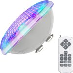 Treetalk - rgb 18w lampe de piscine lumière led par56 12v dc / ac, contrôle par télécommande, etanche ... Treetalk - rgb 18w lampe de piscine lumière led par56 12v dc / ac, contrôle par télécommande, etanche ...