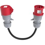 Treetalk - pour tesla modle x s y 5 broches rouge cee 32a mle vers 16a femelle cee adaptateur chargeur ...