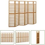 Treillis bois - cloison de s�paration � 6 panneaux / treillis bois sapin massif