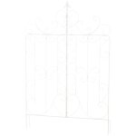 D�coshop26 - treillis d�coration de jardin rosier plantes grimpantes 133 cm en m�tal blanc 100003889