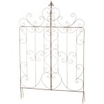 Treillis d�coration de jardin rosier plantes grimpantes 133 cm en m�tal marron vieilli 100003888