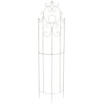 Treillis de jardin pour plantes grimpantes tuteur pour rosiers en métal blanc vieilli 100003884 Treillis de jardin pour plantes grimpantes tuteur pour rosiers en métal blanc vieilli 100003884