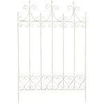 Treillis de jardin support plantes grimpantes décoration métal blanc vieilli 100003878 Treillis de jardin support plantes grimpantes décoration métal blanc vieilli 100003878