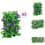 Treillis de lierre artificiel extensible 5 pcs vert 180x20 cm - cl�ture artificielle - trellis de lierre ...